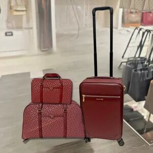Michael Kors Travel Small Trolley Bag + Duffle Bag+XL Weekender Bag  (Oxblood)